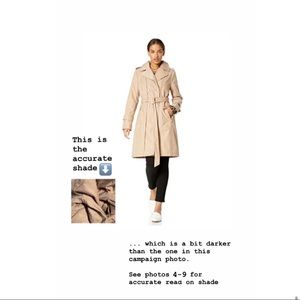 NWOT Karl Lagerfeld Paris Trench Coat Medium Beige